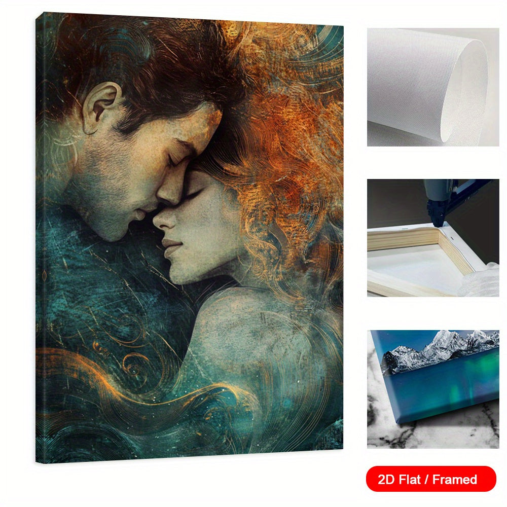 2D Flat 1pc Framed Desert Journey Canvas Wall Art | Vast Horizons & Sandy Pathways | Ethereal Sky Spiritual Quest Decor for Living Room, Bedroom, Office