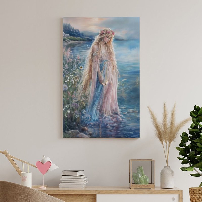 2D Flat Aphrodite Goddess Art Print | Greek Goddess of Love and Beauty | Venus Art | Instant Download Goddess Wall Art for Bedroom Living Room or Office Decor