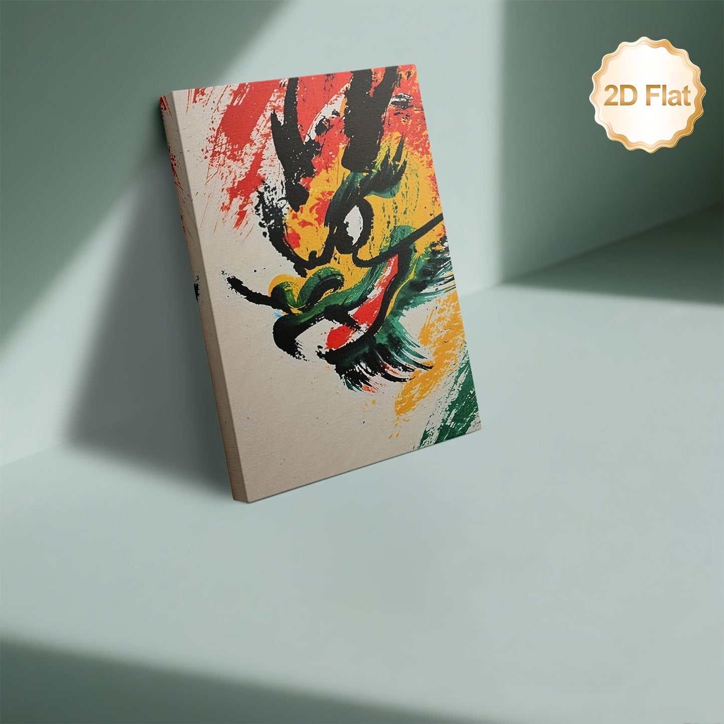 Framed 2D Chinese Dragon Canvas Wall Art Poster Ideal Gift for Home or Office Decoration