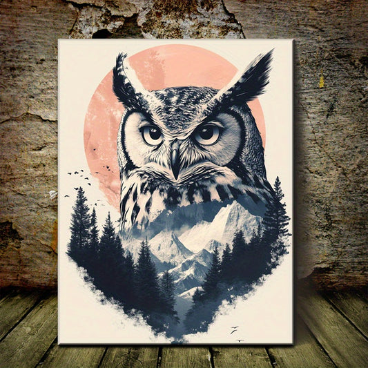 2D Flat 1pc Guinea Pig Canvas Art | Golden Plastic Frame | 11.8x15.7 Inch Retro Spirit Animal Wall Decor for Living Room, Dining Room, Nursery, or Corridor