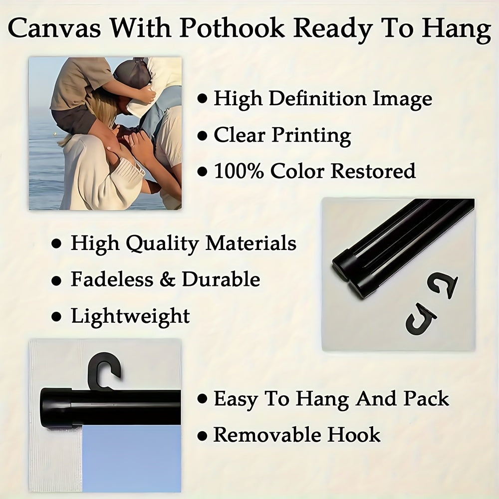 2D Flat 1pc Hanging Scroll Canvas Wall Art Poster | Serene Buddha Face Design in Blue and Brown | Flat Canvas Print for Living Room Office Meditation Spaces | Spiritual Home Decor Gift | Ready to Hang