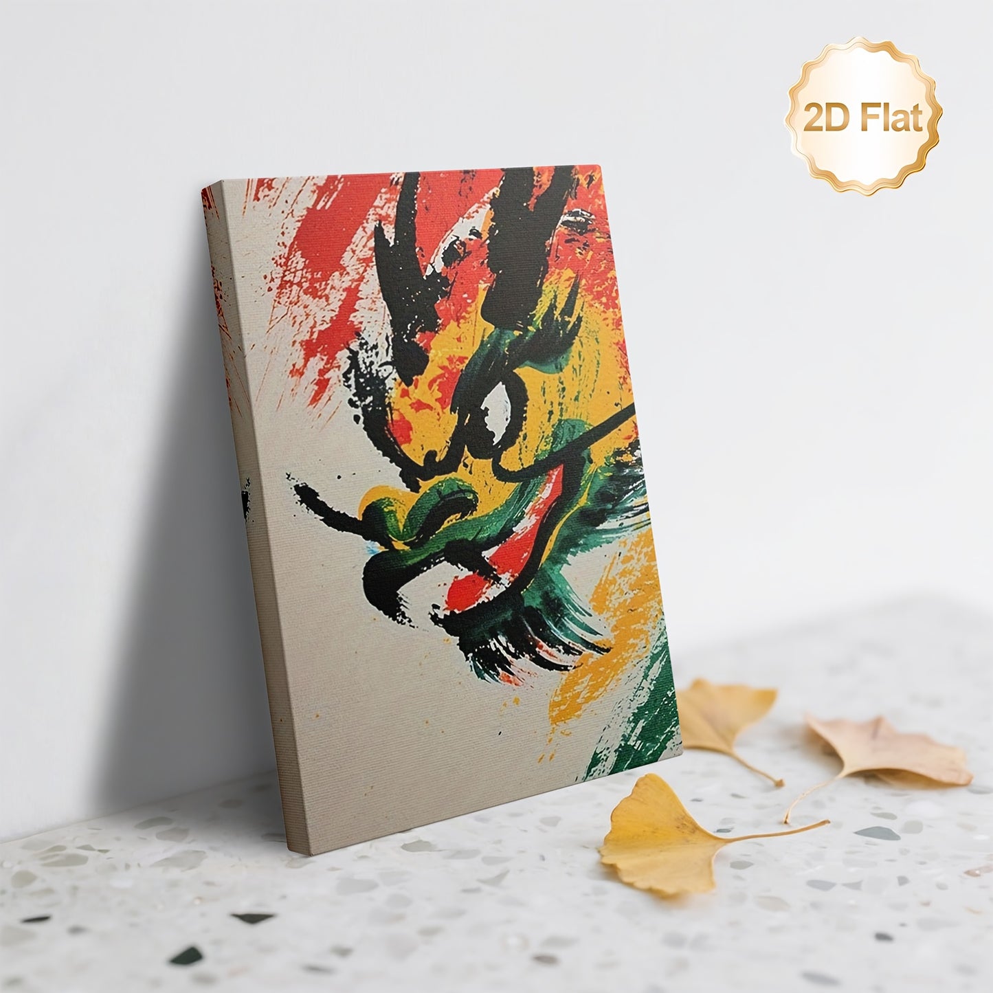 Framed 2D Chinese Dragon Canvas Wall Art Poster Ideal Gift for Home or Office Decoration