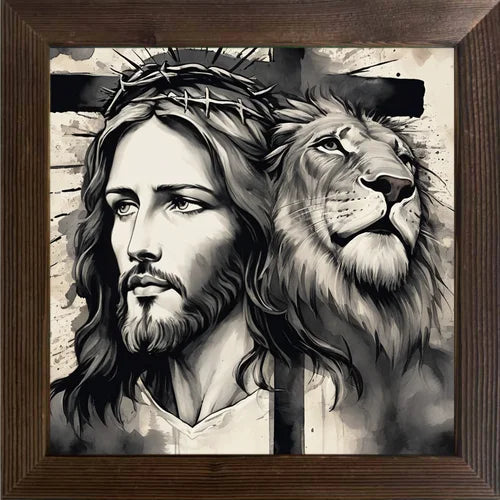Jesus Cross Religious Art Waterproof Paper Stickers Spiritual Wall Decoration for Coffee Shop Bar Room