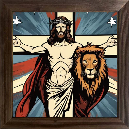 Jesus Cross Religious Art Waterproof Paper Stickers Spiritual Wall Decoration for Coffee Shop Bar Room