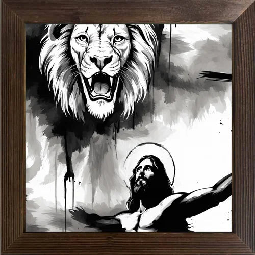 Jesus Cross Religious Art Waterproof Paper Stickers Spiritual Wall Decoration for Coffee Shop Bar Room