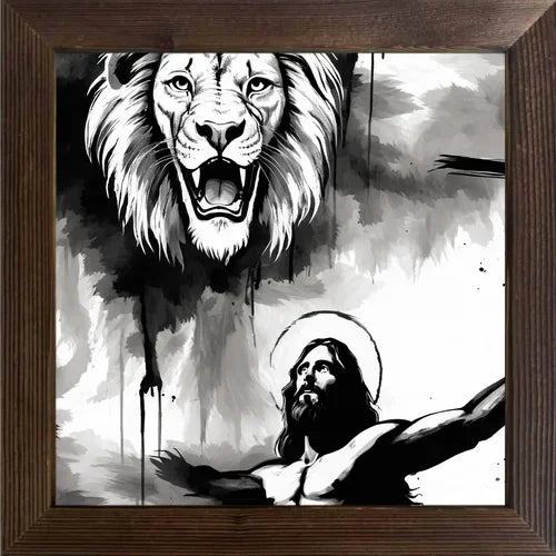 Jesus Cross Religious Art Waterproof Paper Stickers Spiritual Wall Decoration for Coffee Shop Bar Room