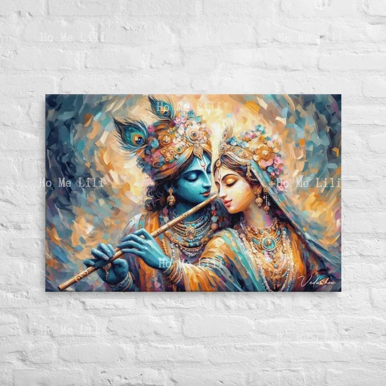 Where Do We Begin Radha Krishna Divine Glow Canva Vedic Hindu Spiritual and Religious Art