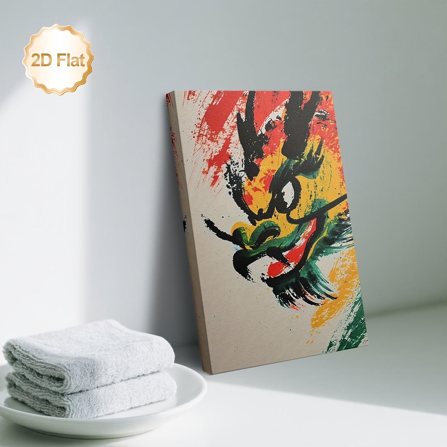 Framed 2D Chinese Dragon Canvas Wall Art Poster Ideal Gift for Home or Office Decoration